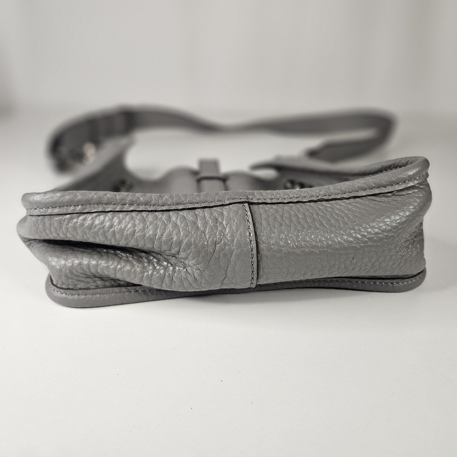 Rebecca Minkoff Unlined Feed Leather Crossbody Bag Gray Studded
