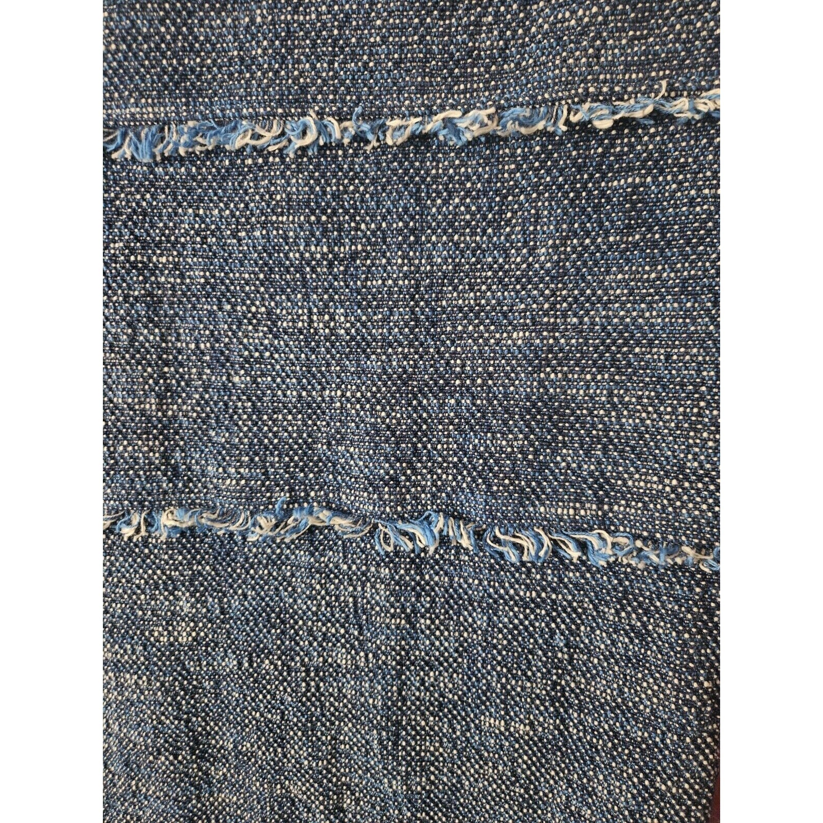 Rare Vintage Sara Campbell Women's Blue & White Boro Style Textured Dress XS