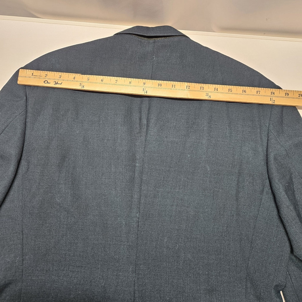 Vintage 70s Union Made Palm Beach Green Men's Blazer Sport Coat Gold Buttons