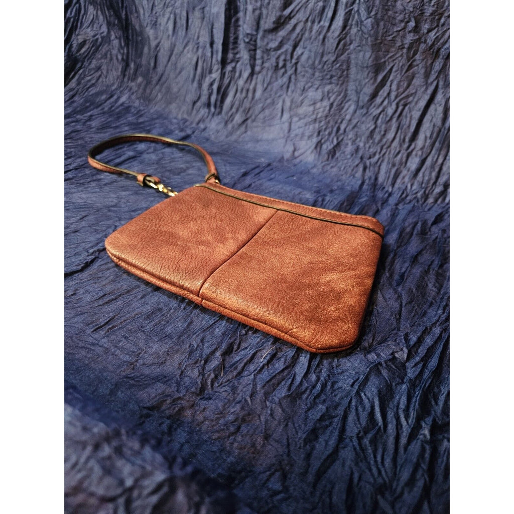 Wilsons Leather Mini Wristlet Coin Purse Burgundy Small Wallet