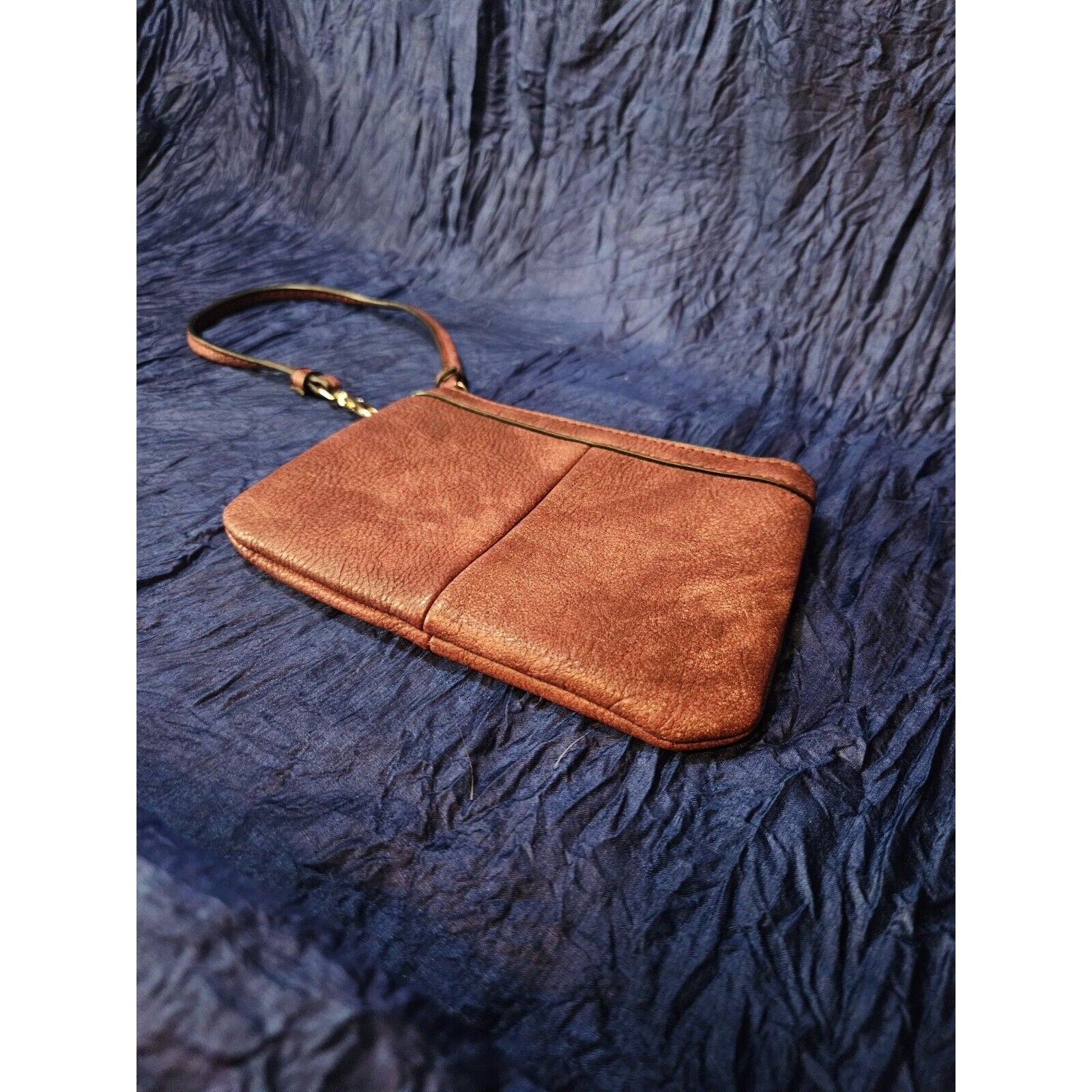 Wilsons Leather Mini Wristlet Coin Purse Burgundy Small Wallet