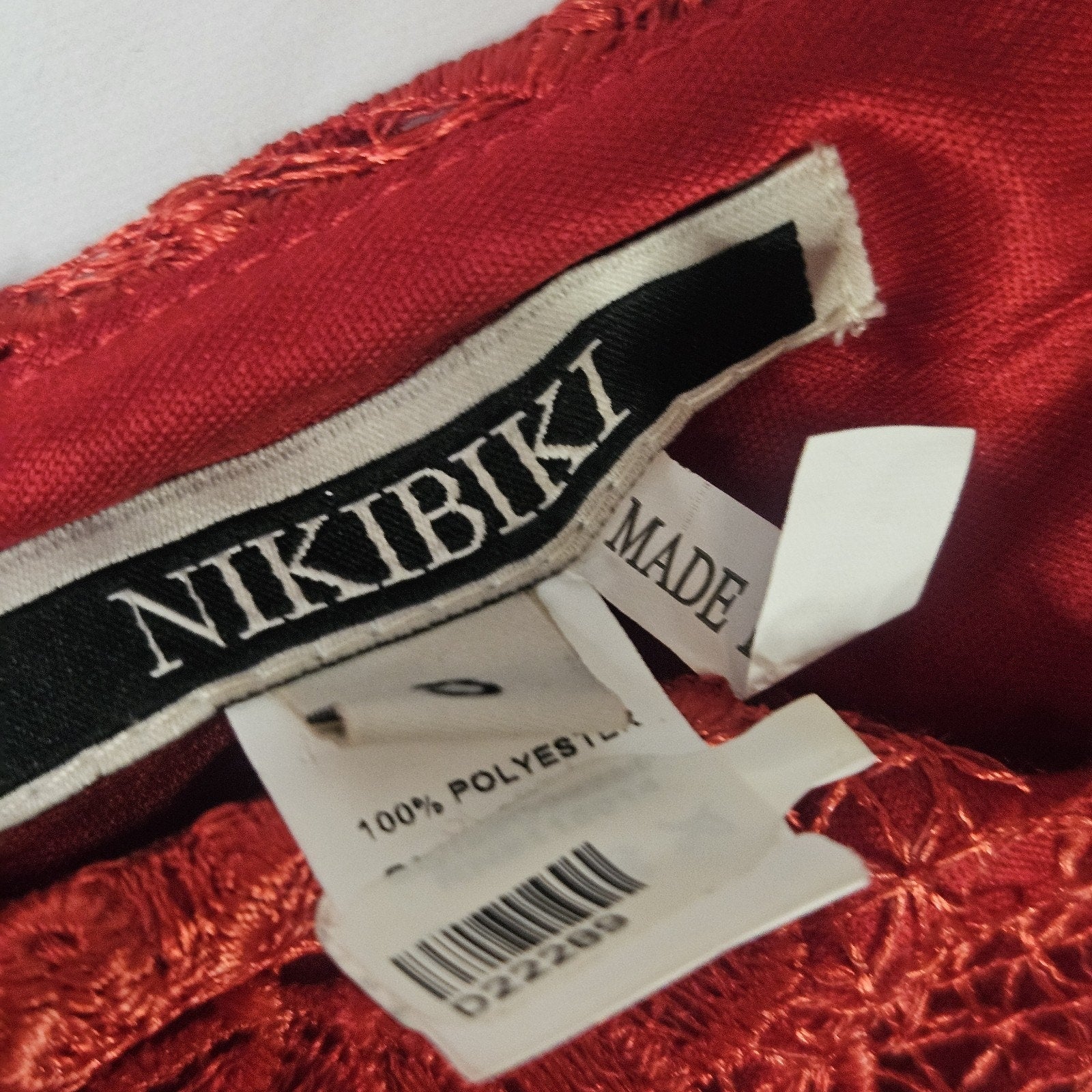 Nikibiki Red Lace Midi Bodycon Slimming Dress Sz Small Formal Special Occasion
