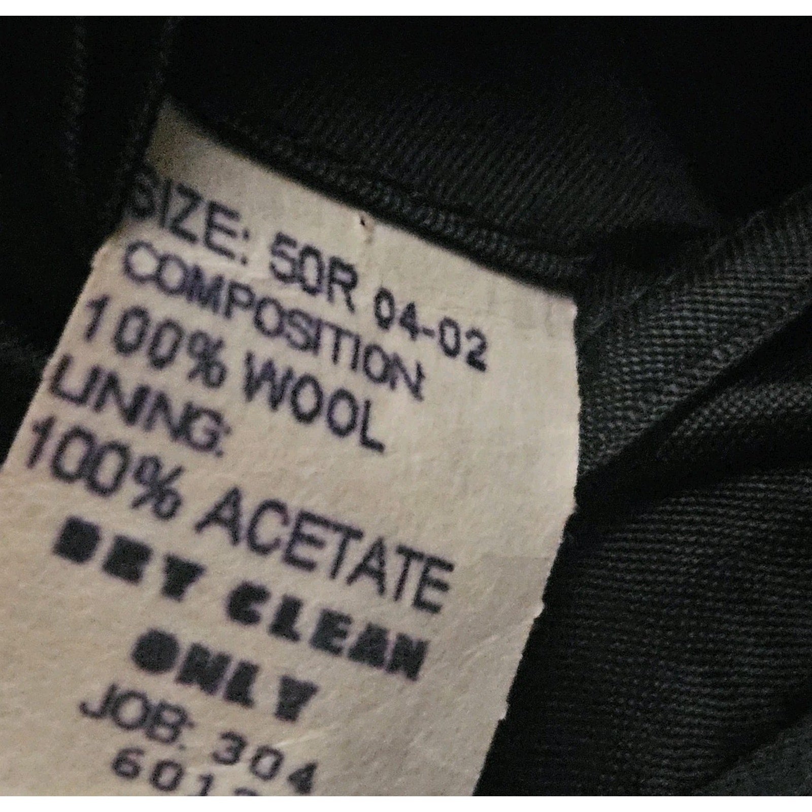 Vtg Jos A Bank Men's Black 3 Button 100% Wool Suit Coat Blazer Jacket 50 Long