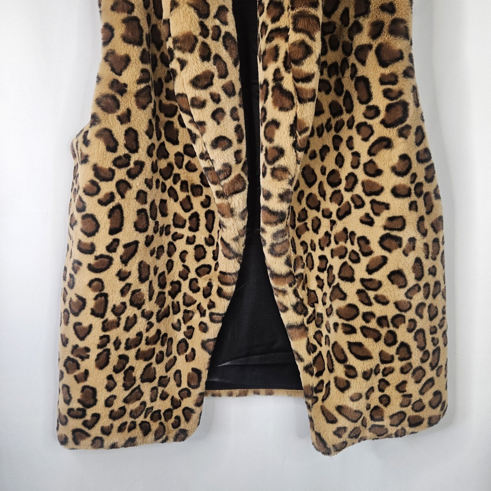 Coco + Carmen Luxe Faux Fur Vest Open Front Hook Closure Soft Size S/M