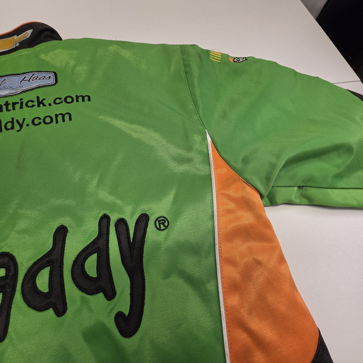 Vintage Go Daddy Nascar Racing Jacket Danica Patrick Kid SM Black Green Chase NWT