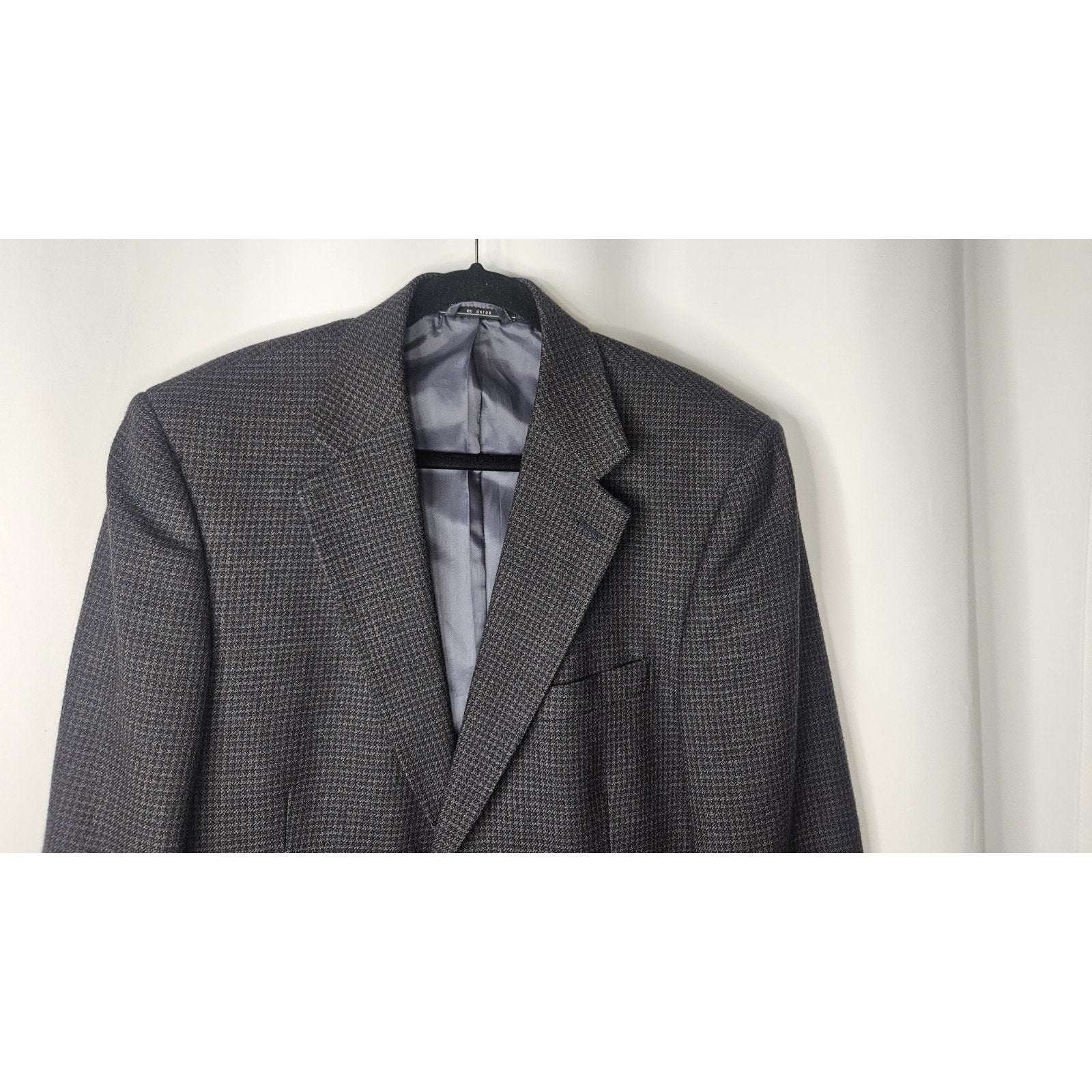 Boat House Row Mens Suit Jacket Sport Coat Blazer Gray Two Button Lambswool 42R