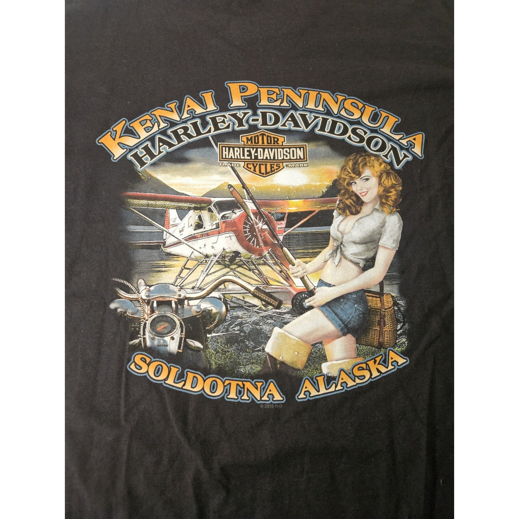 NWT Harley Davidson Soldotna Alaska Kenai Peninsula Wolf T-Shirt Men's X-Large