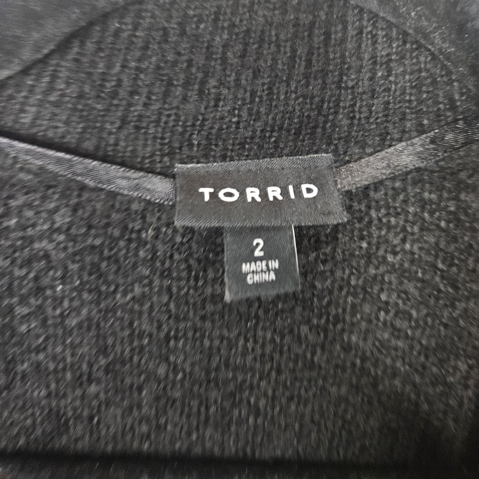 Torrid Long Sleeve Notched Collar Long Cardigan Sweater Black 2 2x 18 20 #A08689