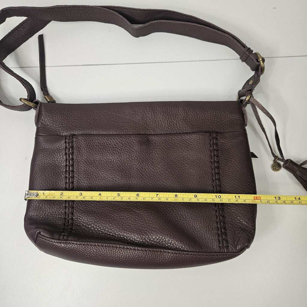 The Sak Leather Baguette Chocolate Brown Purse Shoulder Bag Boho Western