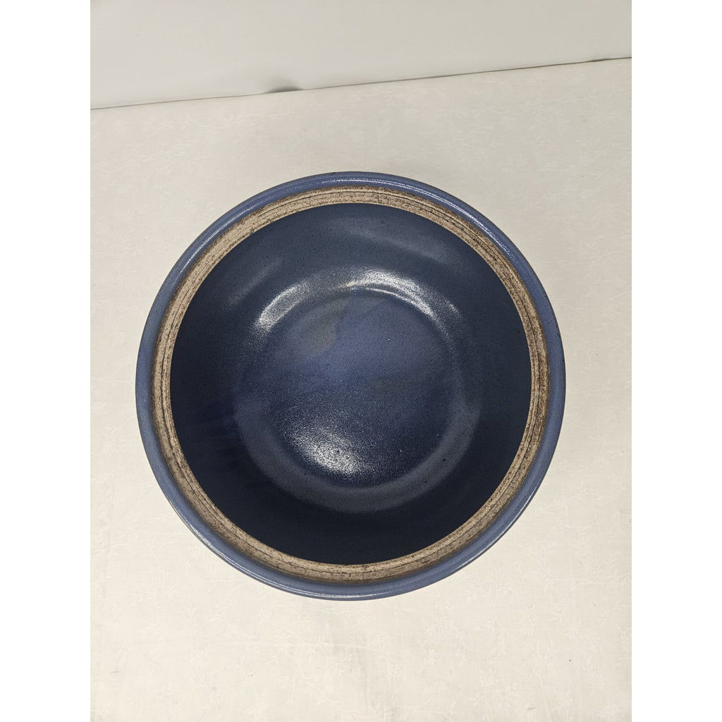 Monmouth Western Stoneware Blue Chain Crock WO Lid Flower Pot Decorative Bowl