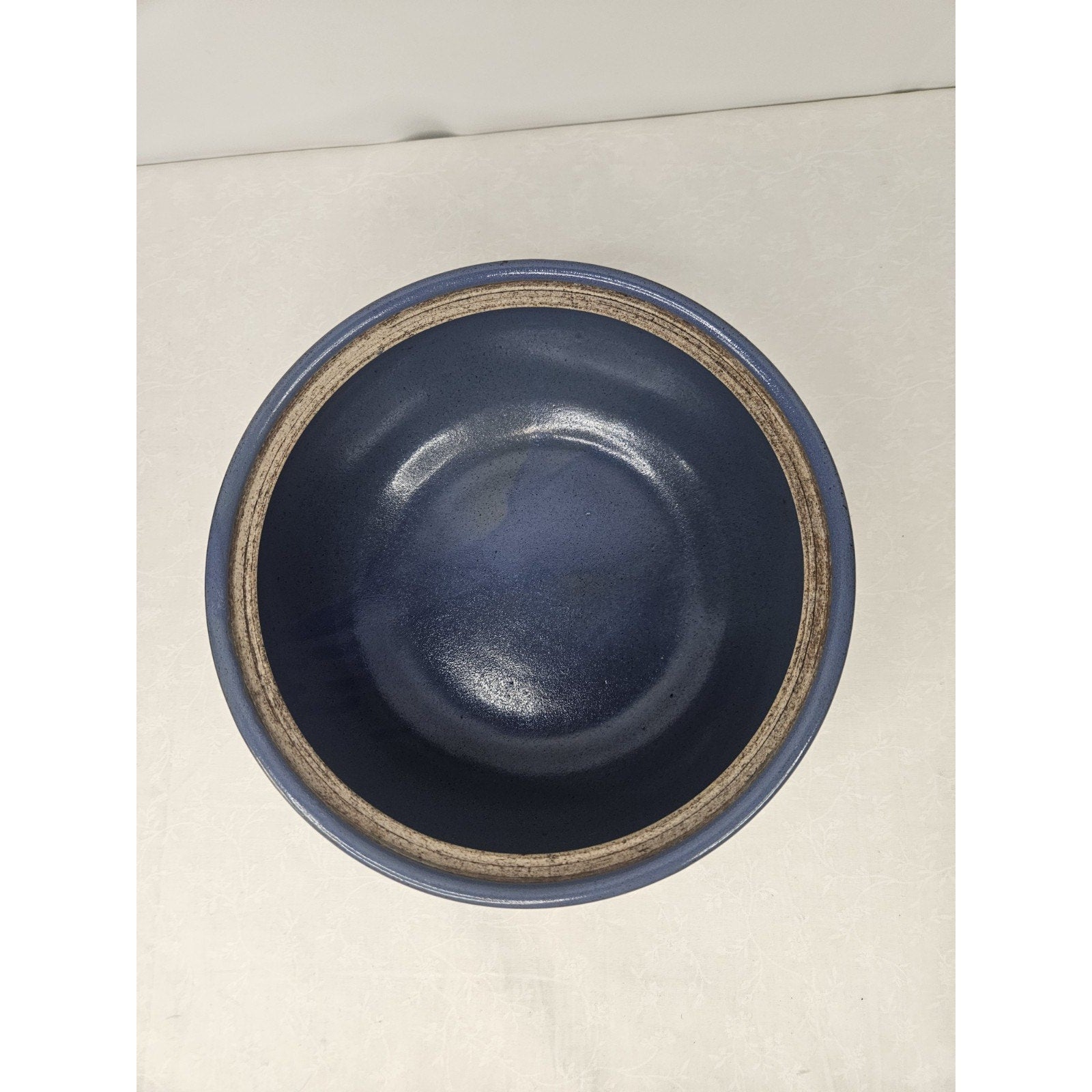 Monmouth Western Stoneware Blue Chain Crock WO Lid Flower Pot Decorative Bowl