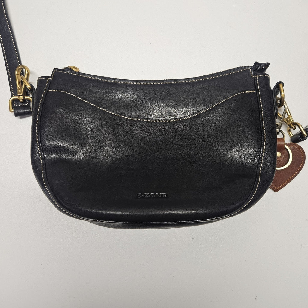 S-ZONE Small Leather Crossbody Bags for Women Cute Purses with RFID Black