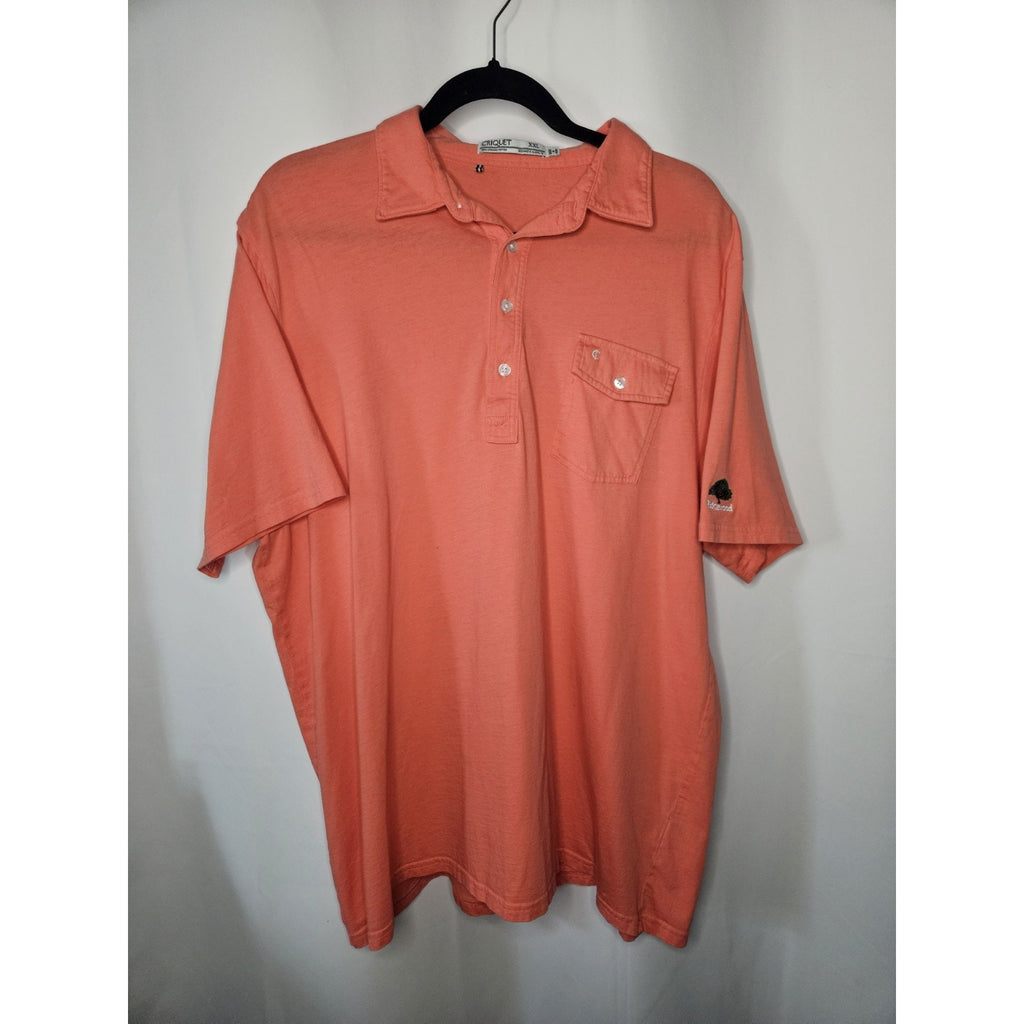 Criquet Organic Cotton Pique Polo Chest Pocket Flap Embroidered Logo Size XXL