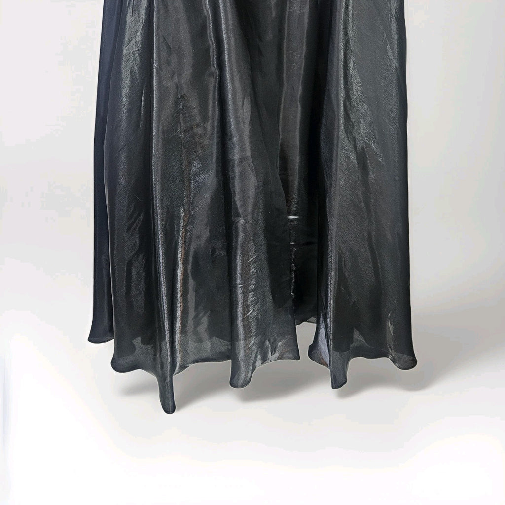 Vintage 90s Petticoat Skirt Black Sz 8 Eveningwear Whimsigoth Gothic Victorian