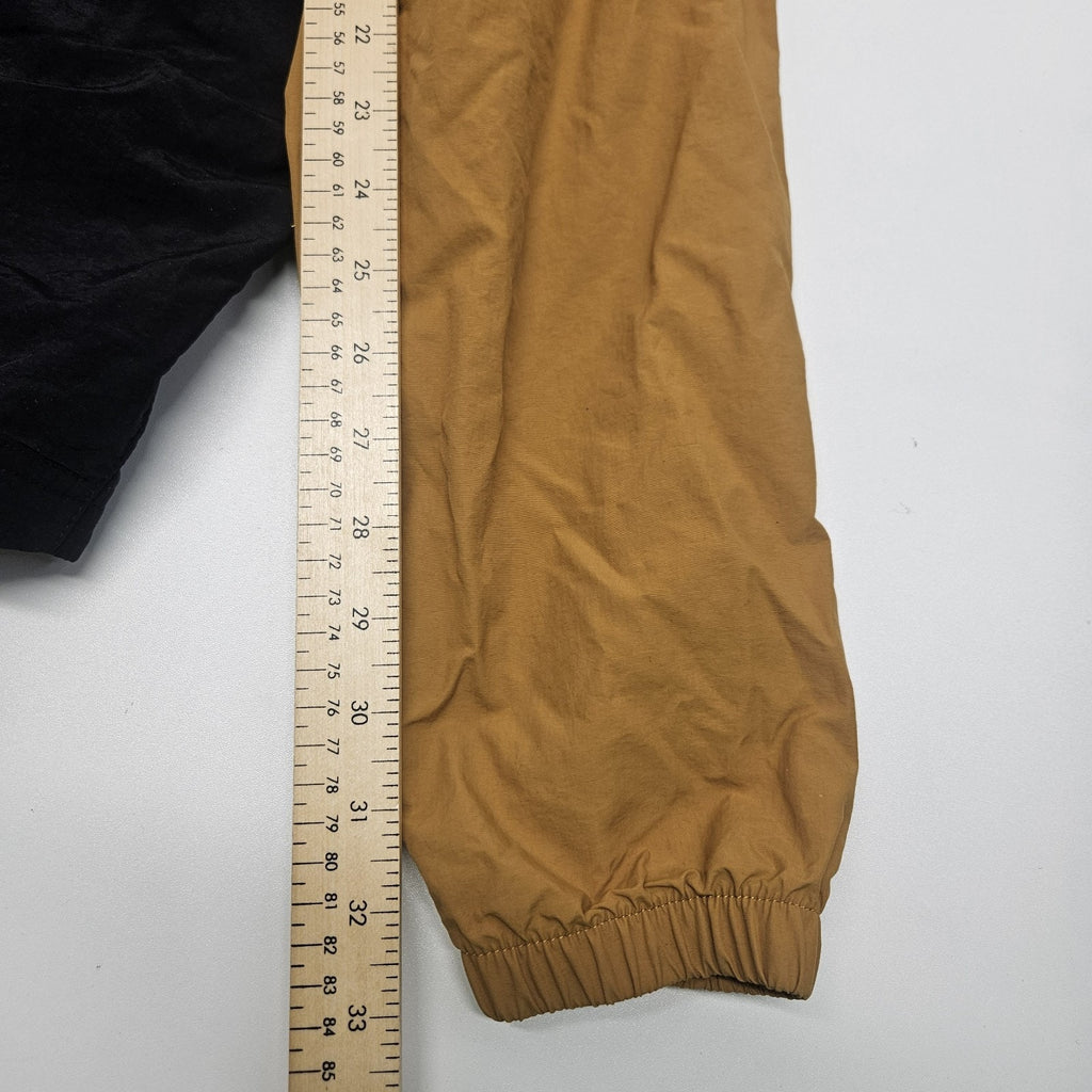 Timberland Unisex Med Anorak Windbreaker Black Tan Hooded Lightweight Streetwear