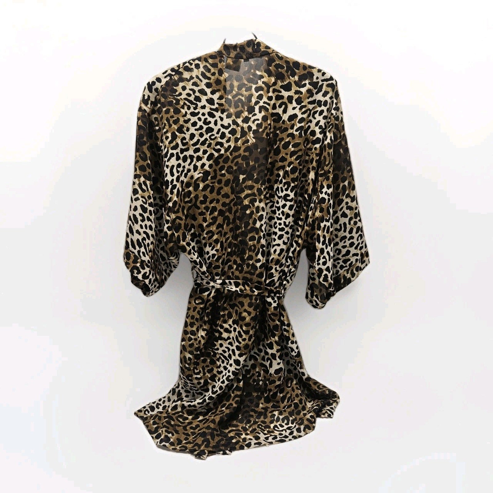 Vtg Y2K Secret Treasures Women's Sleepwear Kimono Robe Animal Print Size Large