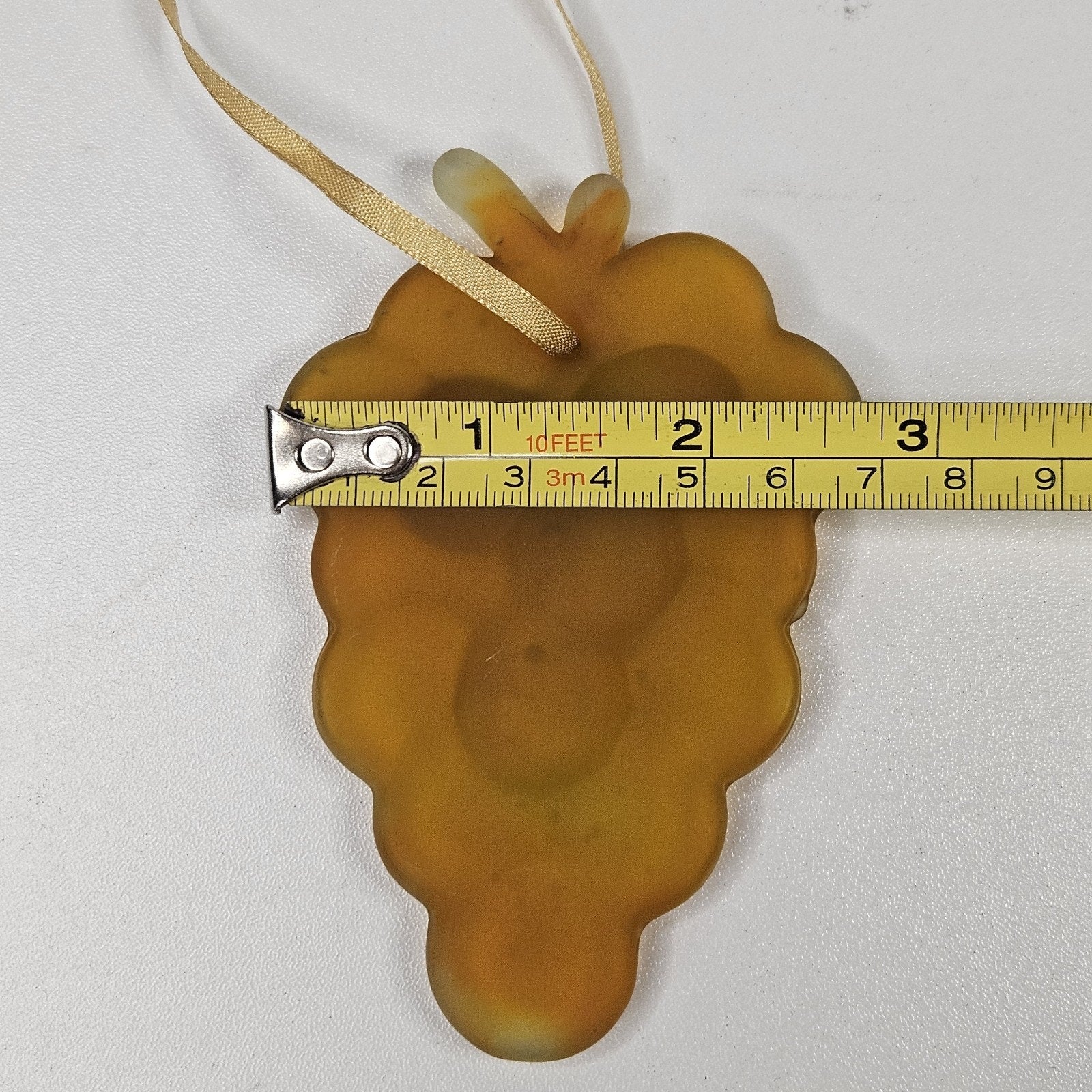 Vintage Frosted Glass Grapes Ornament Orange Sun Catcher Decor Christmas Tuscany