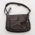 The Sak Leather Baguette Chocolate Brown Purse Shoulder Bag Boho Western