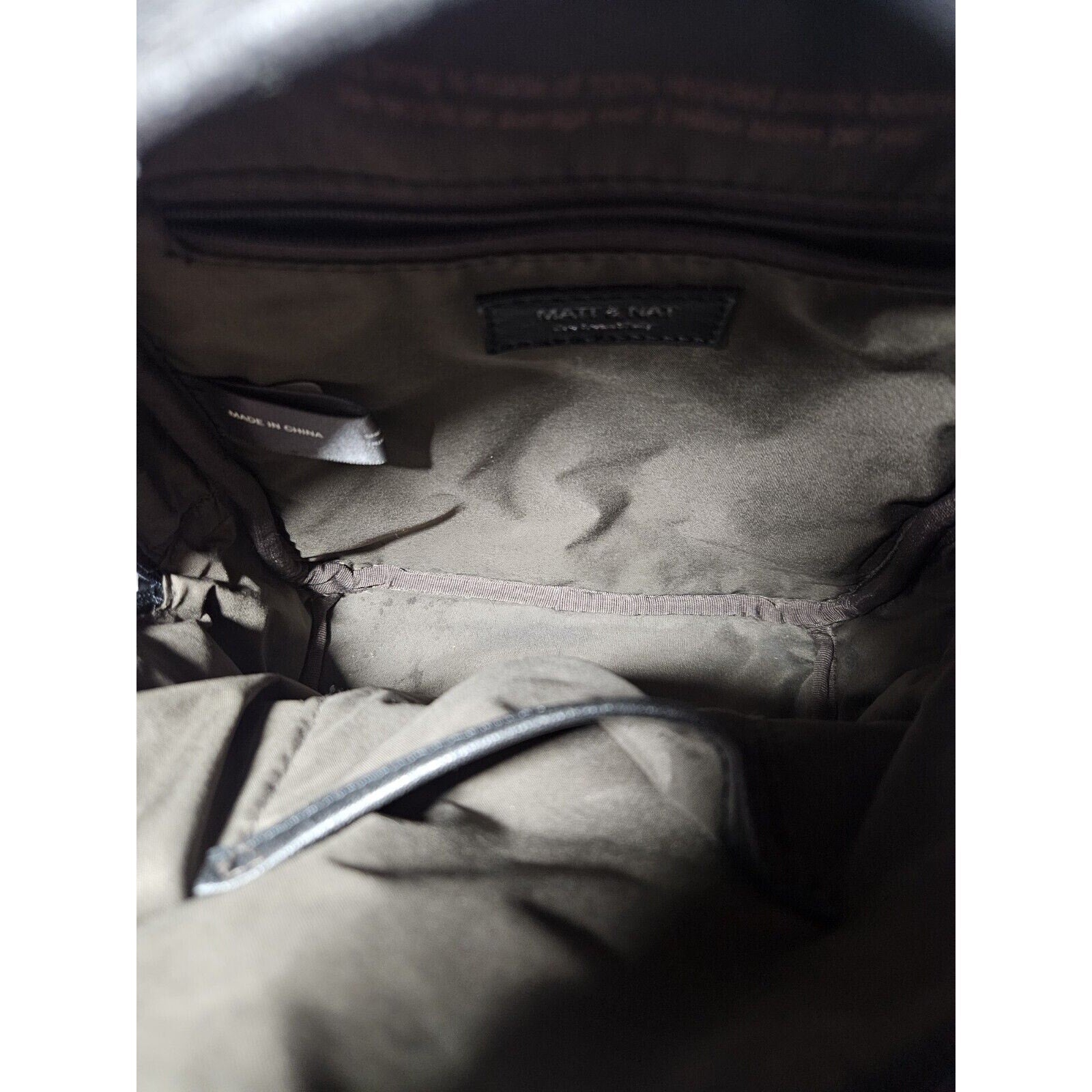 MATT AND NAT Bali Mini Vegan Leather Black Camo Small Backpack