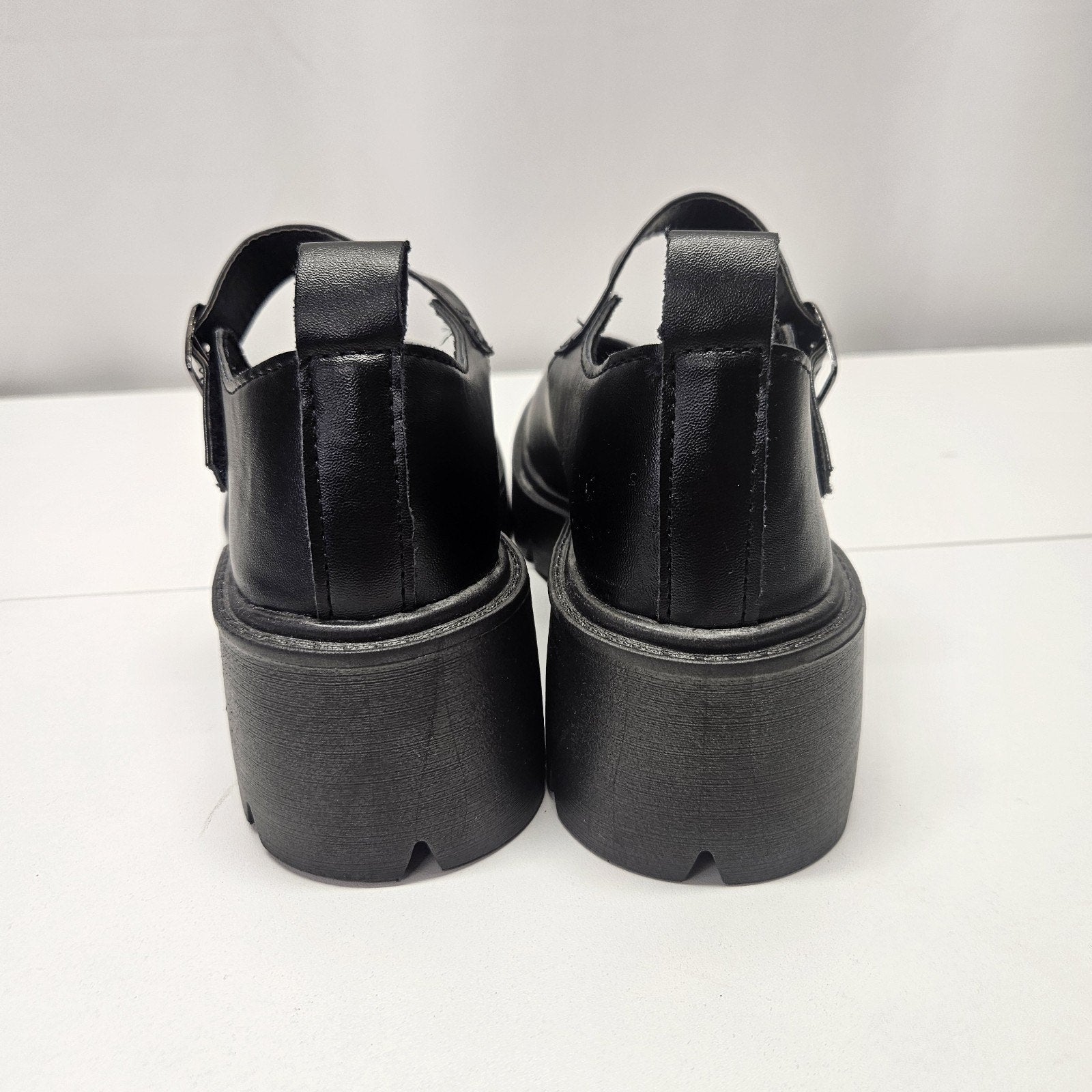 Womens Gothic Punk Heels Platform Round Toe Buckle Chunky Mary Jane Shoes Sz 11