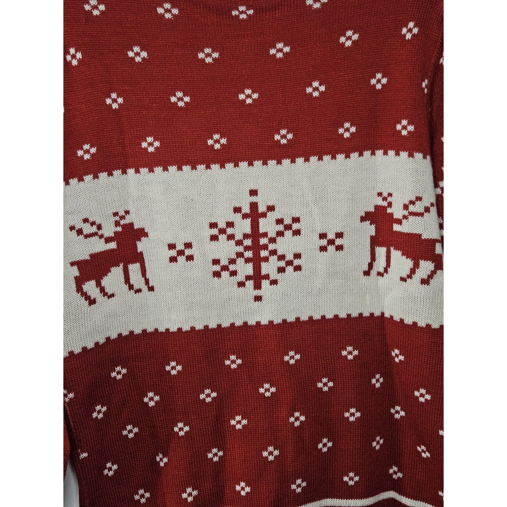 Maker's Mark Sweater Mens Sz S Red Fair Isle Christmas Whisky Bourbon Snowflake