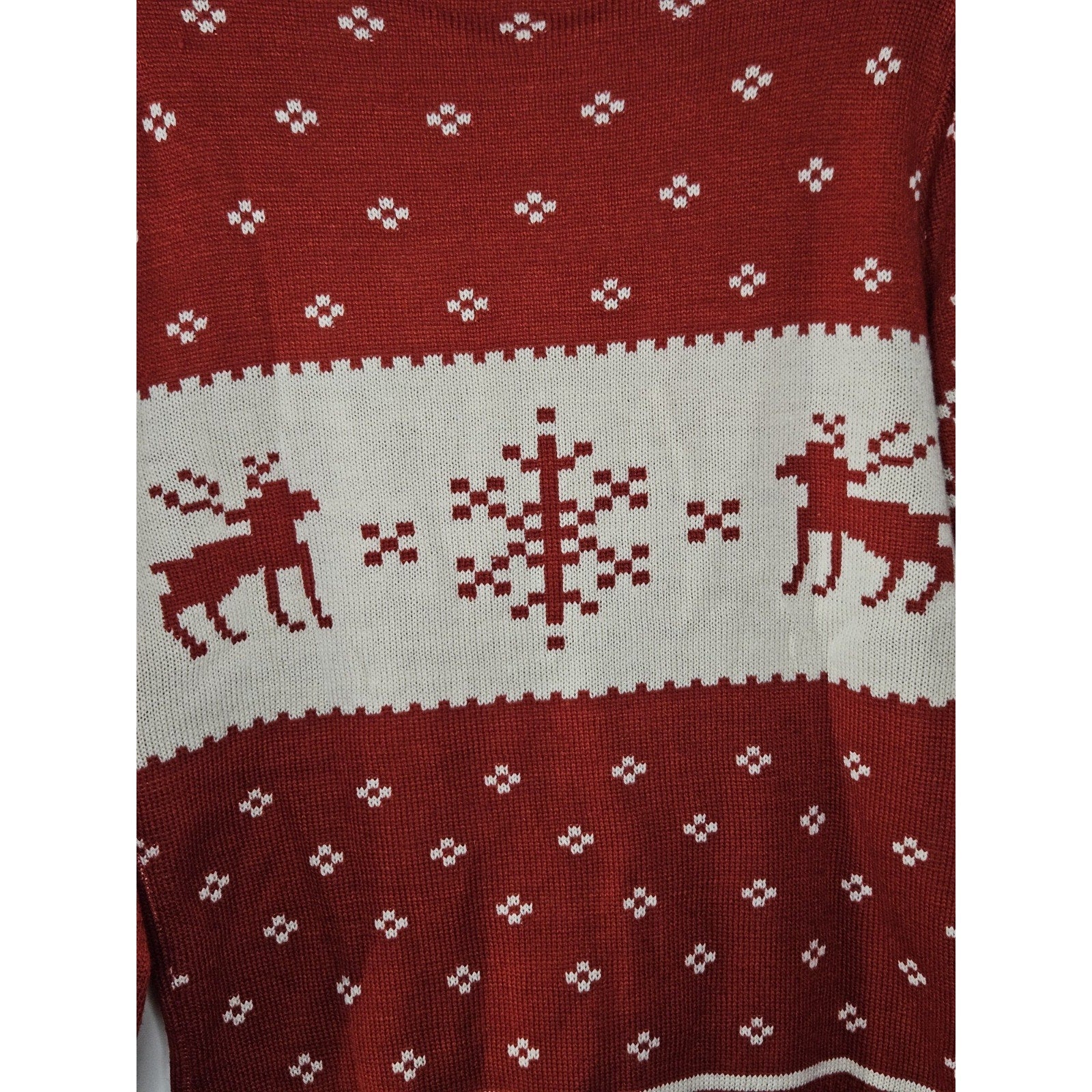 Maker's Mark Sweater Mens Sz S Red Fair Isle Christmas Whisky Bourbon Snowflake