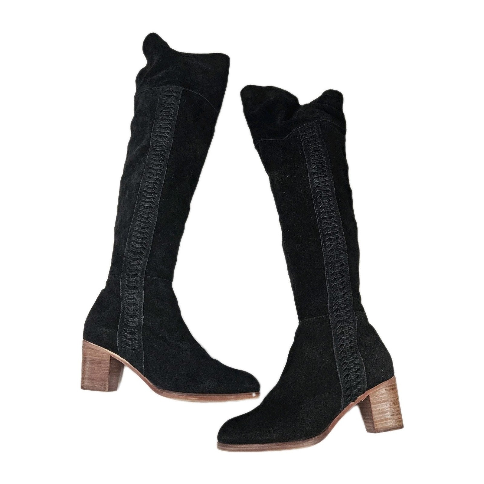 Matisse Womens Size 10 M Black Suede Zip 23" Shaft Over The Knee Western Classic
