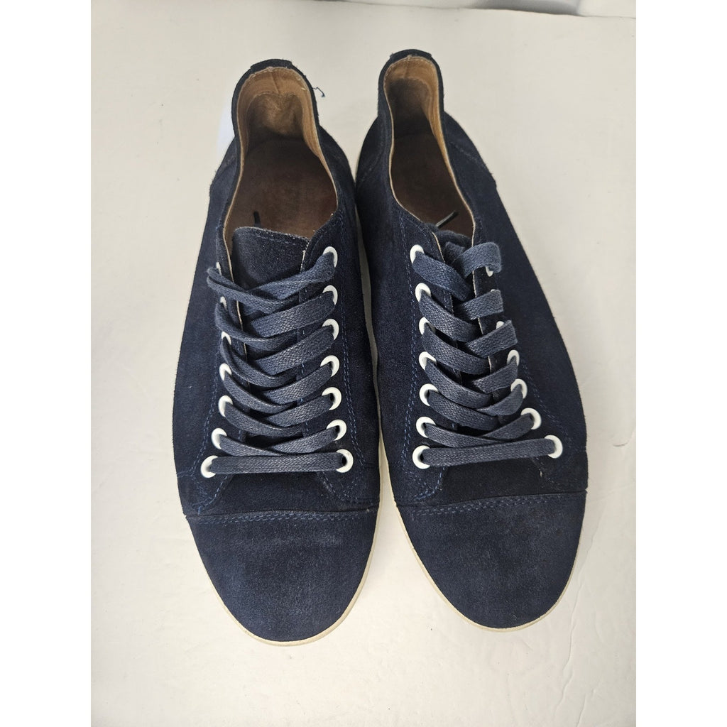 Women's Size 9 Navy Blue Suede Sneakers Lace Up Low Top Soft Comfort