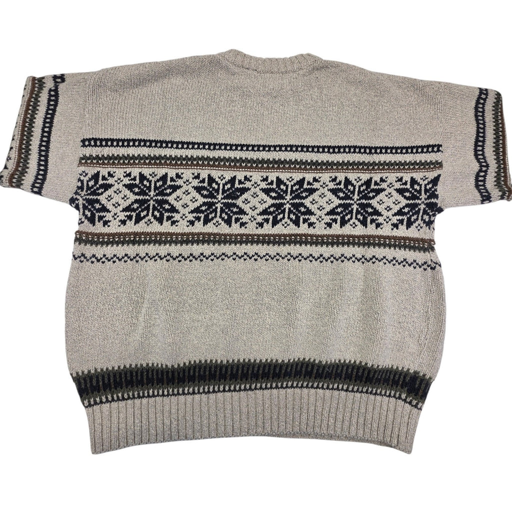 Vintage Van Heusen Sweater Mens XL Pullover Crew Neck Fair Isle Holiday Ski