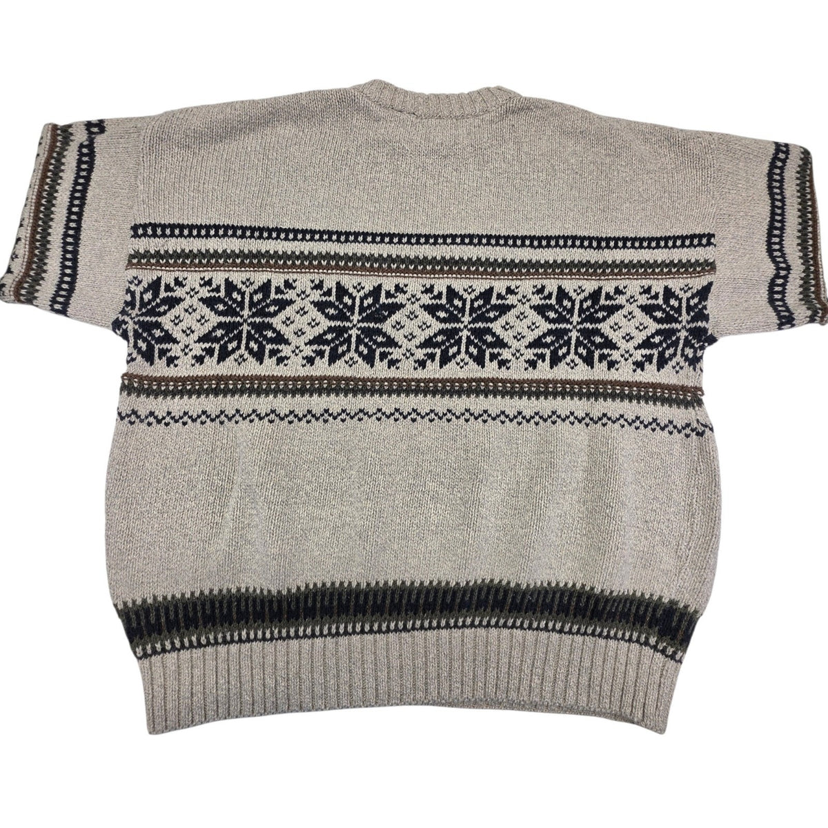 Vintage Van Heusen Sweater Mens XL Pullover Crew Neck Fair Isle Holiday Ski