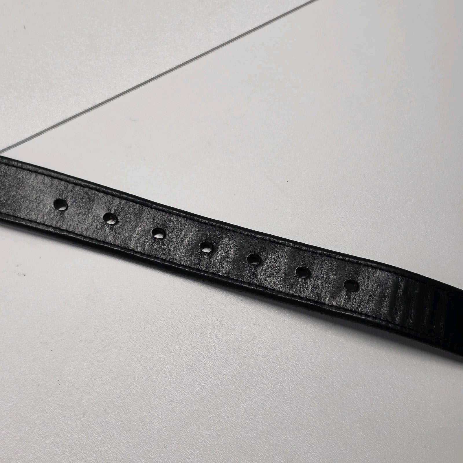Duluth Trading Co Black Italian Adjustable Leather Belt Sz 46 Men 11019 Lifetime
