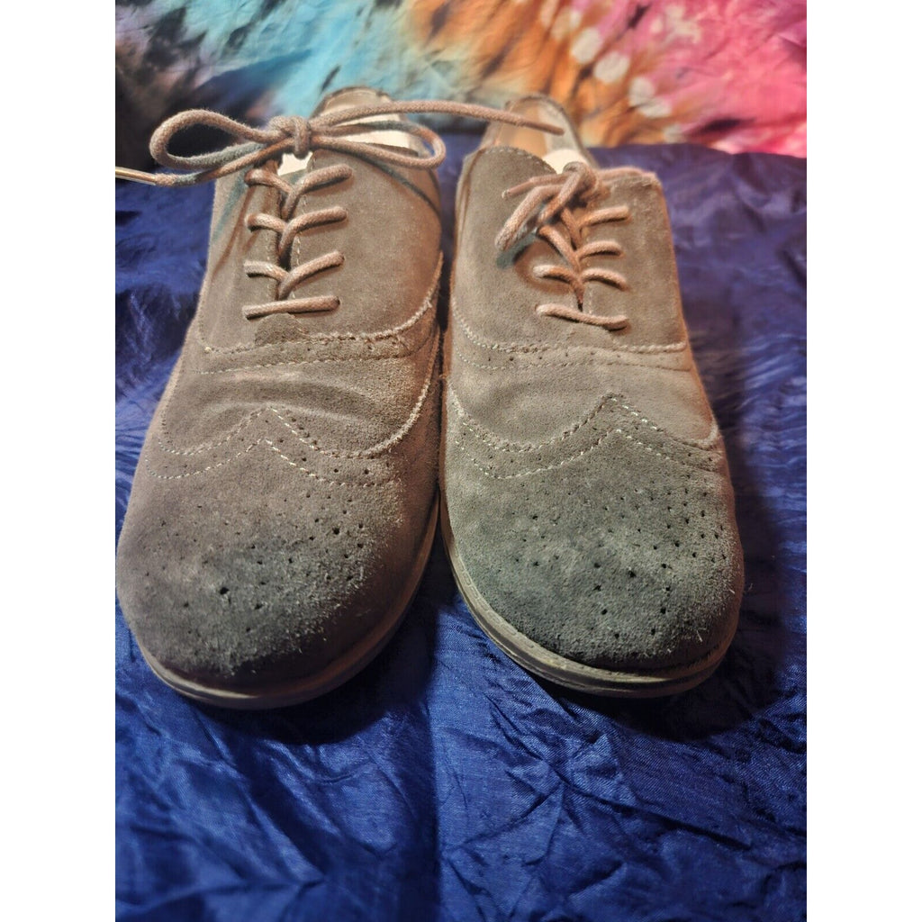 Cynthia Rowley New York Oxford Suede Dark Gray sz 8 Shoes