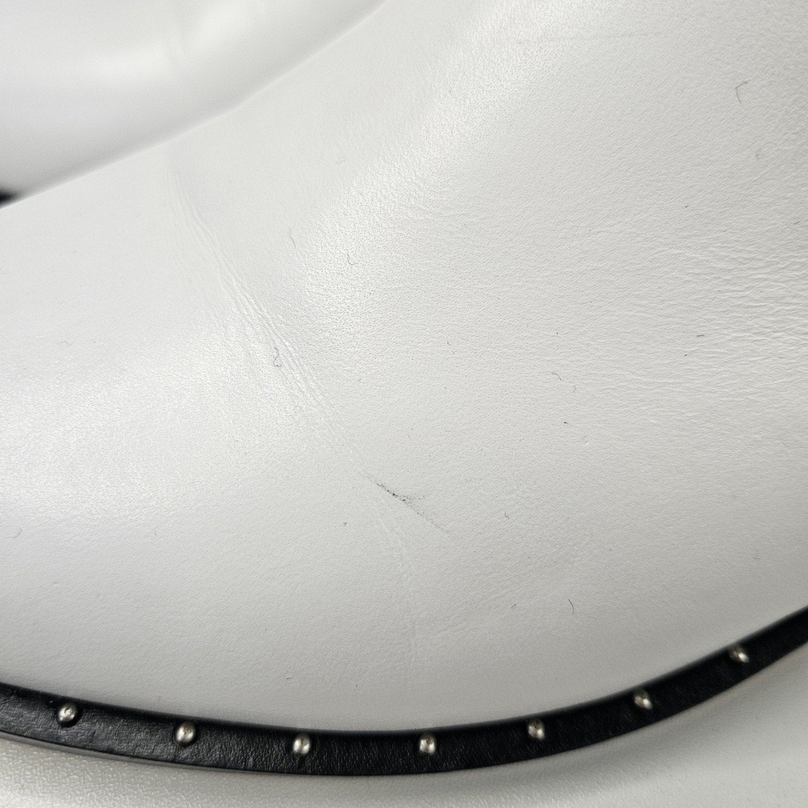 Halogen Nordstrom HAILEY Studded Leather Ankle Boots White Womens US Size 8.5 M