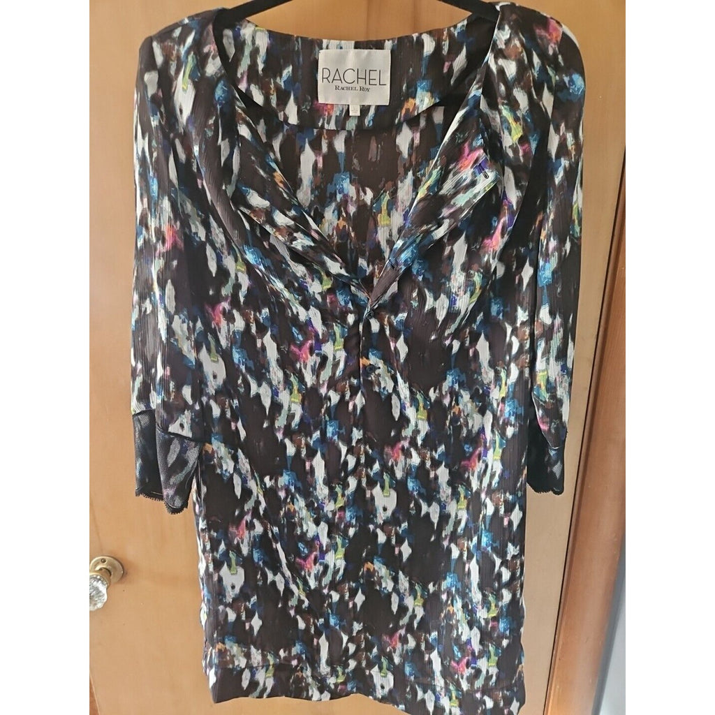 RACHEL RACHEL ROY Women’s Watercolor Shirt Dress With Belt Size Large