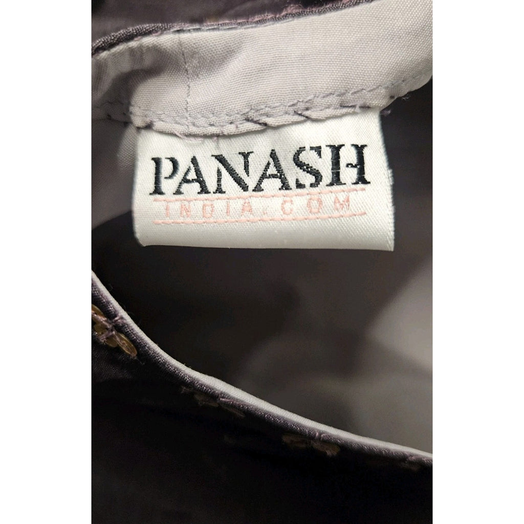 Panash Purple Embroidered Sleeveless Anarkali Suit w Sheer Dupatta Sz 36 US Med
