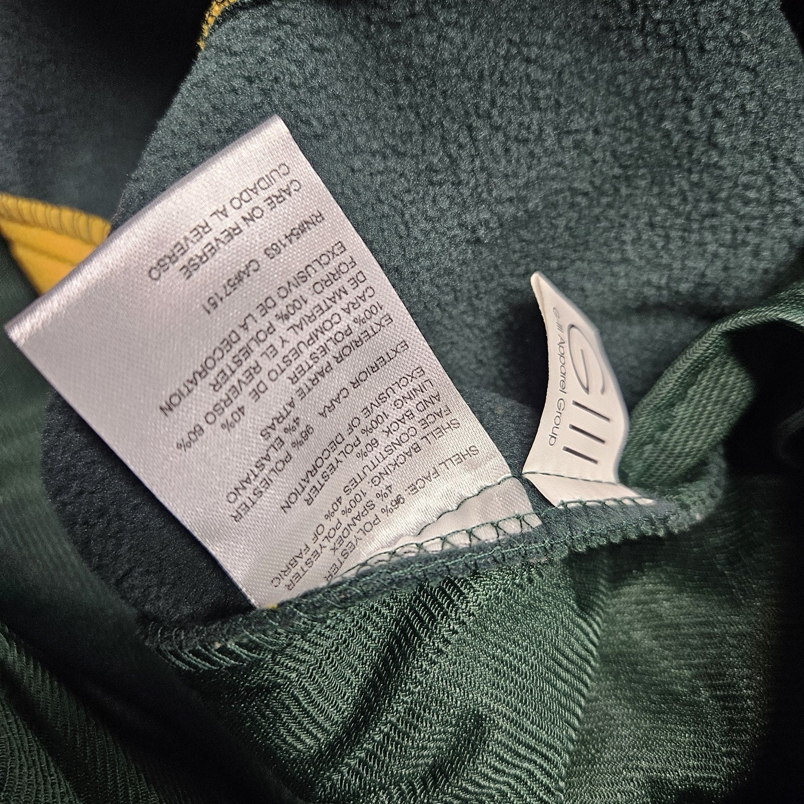 Green Bay Packers NFL Embroidered Football Full Zip Soft Shell Coat Men XXL