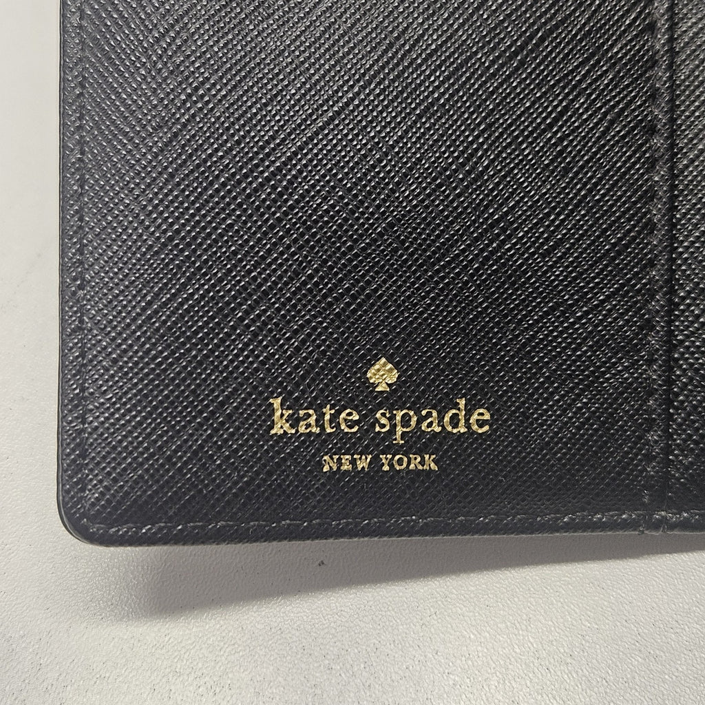 Kate Spade New York Long Wallet PVC Black Women's Wallet Clutch Classic Logo