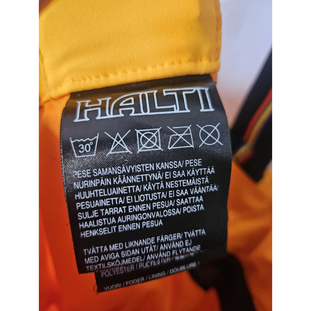 HALTI DrymaxX Ski Pants Mens Size XXL Removable Straps Adjustable Waist Orange