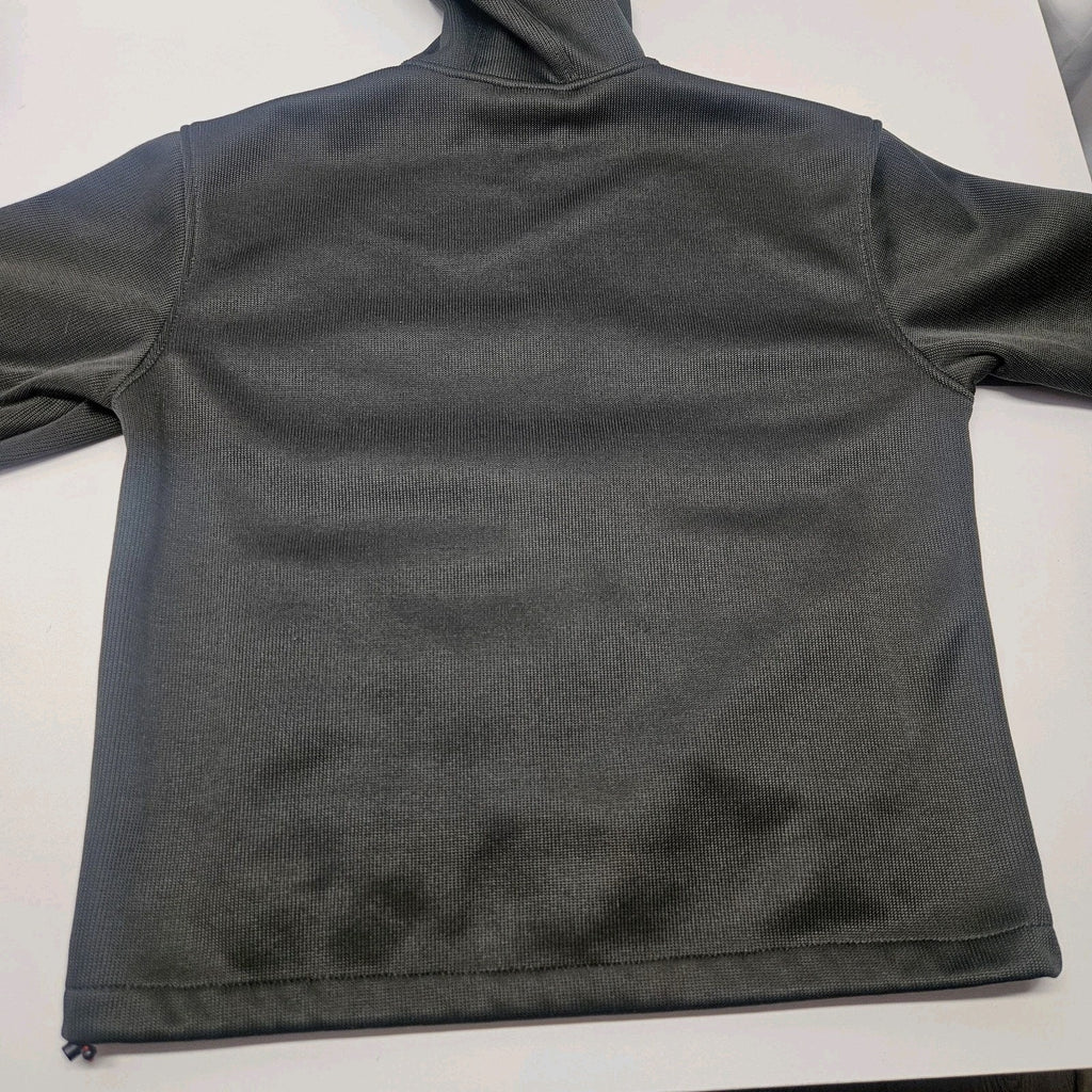 NEW BALANCE Mens Gray/Red Sweater Fleece Full Zip Hooded Jacket Size XL