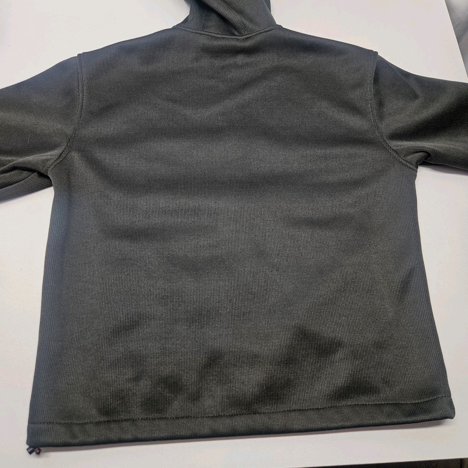 NEW BALANCE Mens Gray/Red Sweater Fleece Full Zip Hooded Jacket Size XL