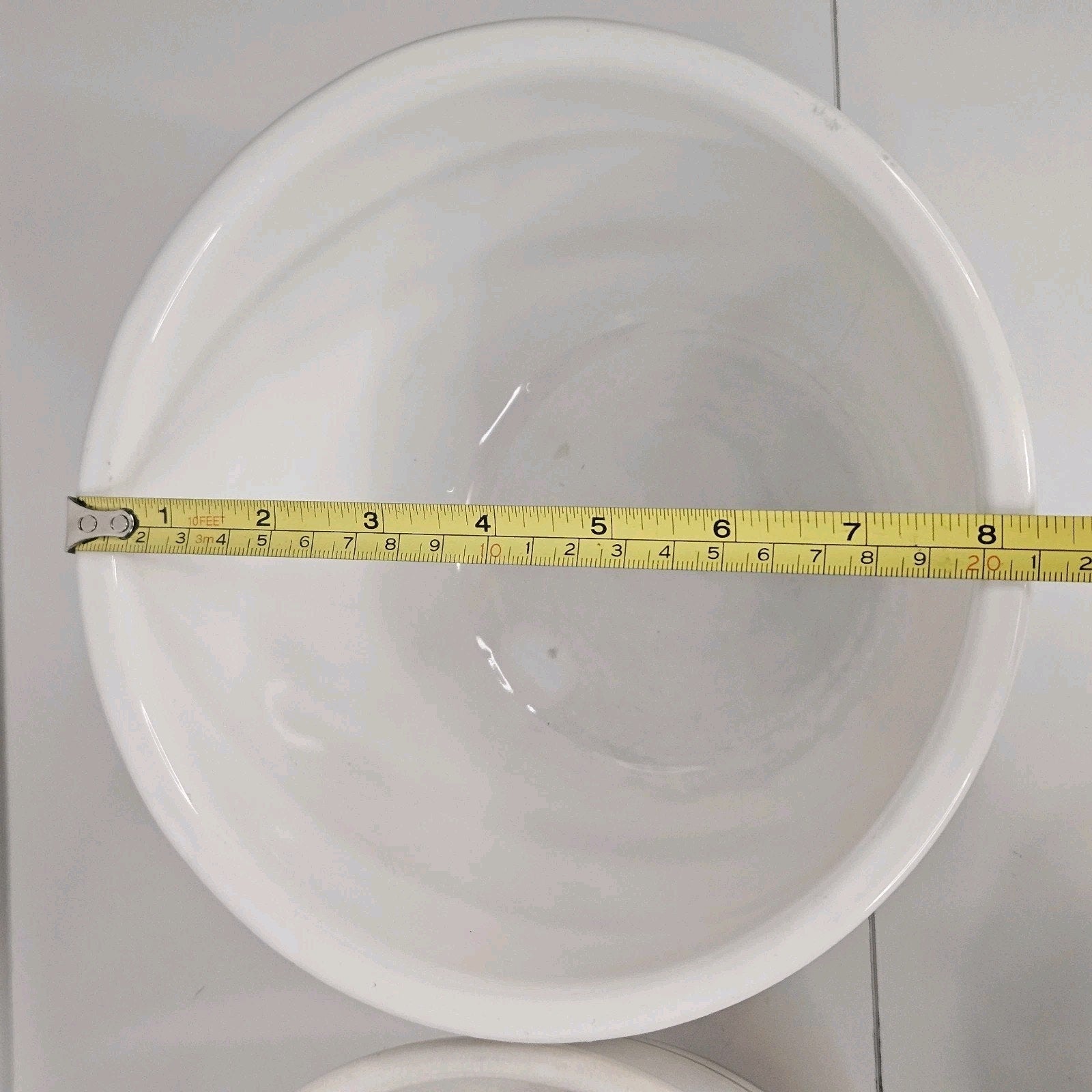 Vtg MCM Mount Mt. Clemens Pottery Mixing Bowl Set 3 Gray Yellow Stripes Japan