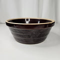 Vintage Marcrest Brown Glazed Daisy & Dot 9.5" Stoneware Mixing Serving Bowl