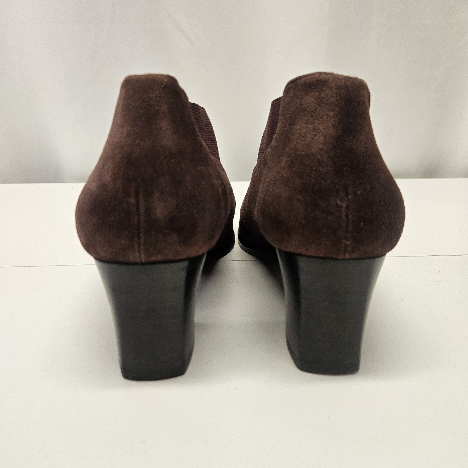 L'Amour Des Pieds Pirisa Suede Booties Ankle Boots Size 8.5 M Chocolate Brown