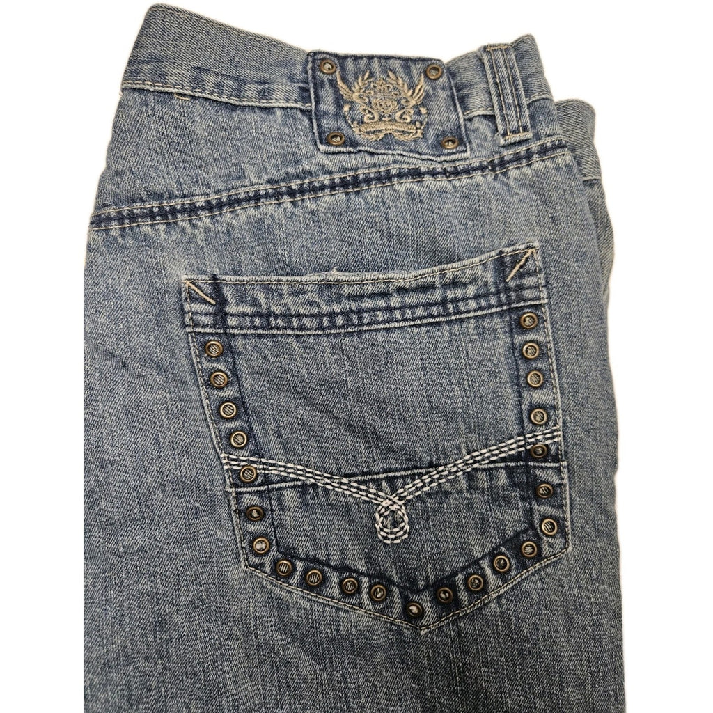 Phat Farm Jeans Men's 38x32 Regular Fit Straight Blue Denim Pants Y2K Hip Hop