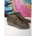 Cole Haan Allen Bootie Zip Ankle Boots Women's 9.5 Black Gold Burnished Metallic