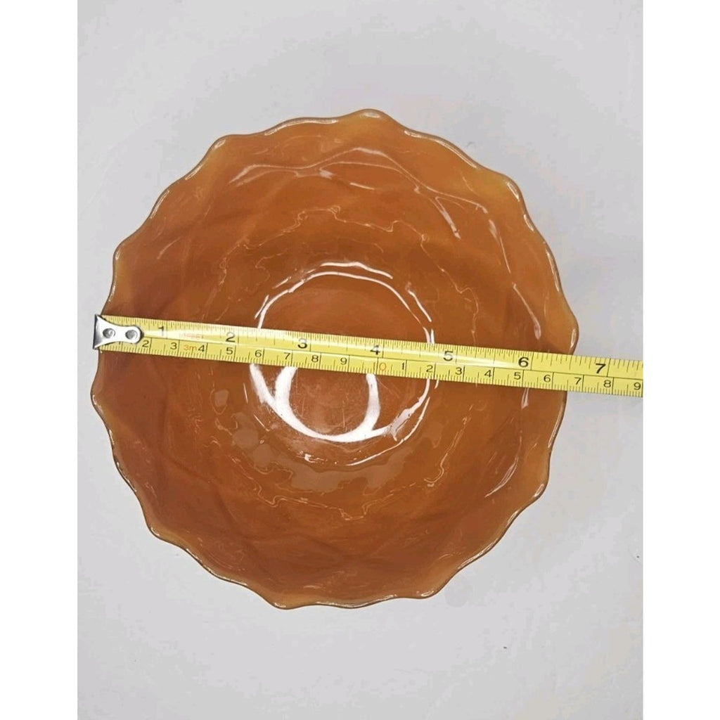 Vintage Fenton Marigold Carnival Glass 6 3/4" Bowl Diamond Quilted Pattern