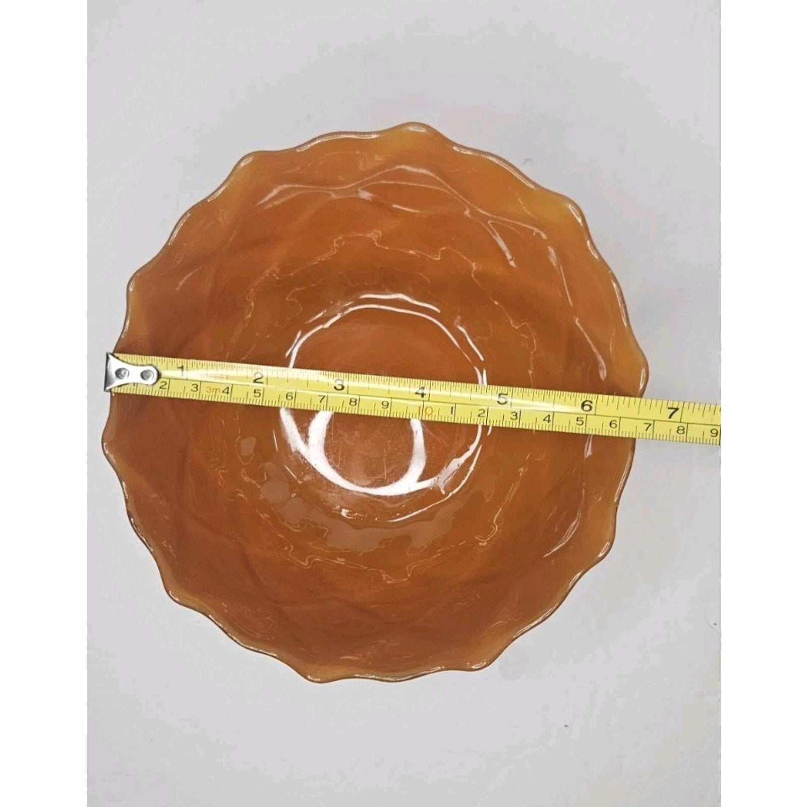 Vintage Fenton Marigold Carnival Glass 6 3/4" Bowl Diamond Quilted Pattern