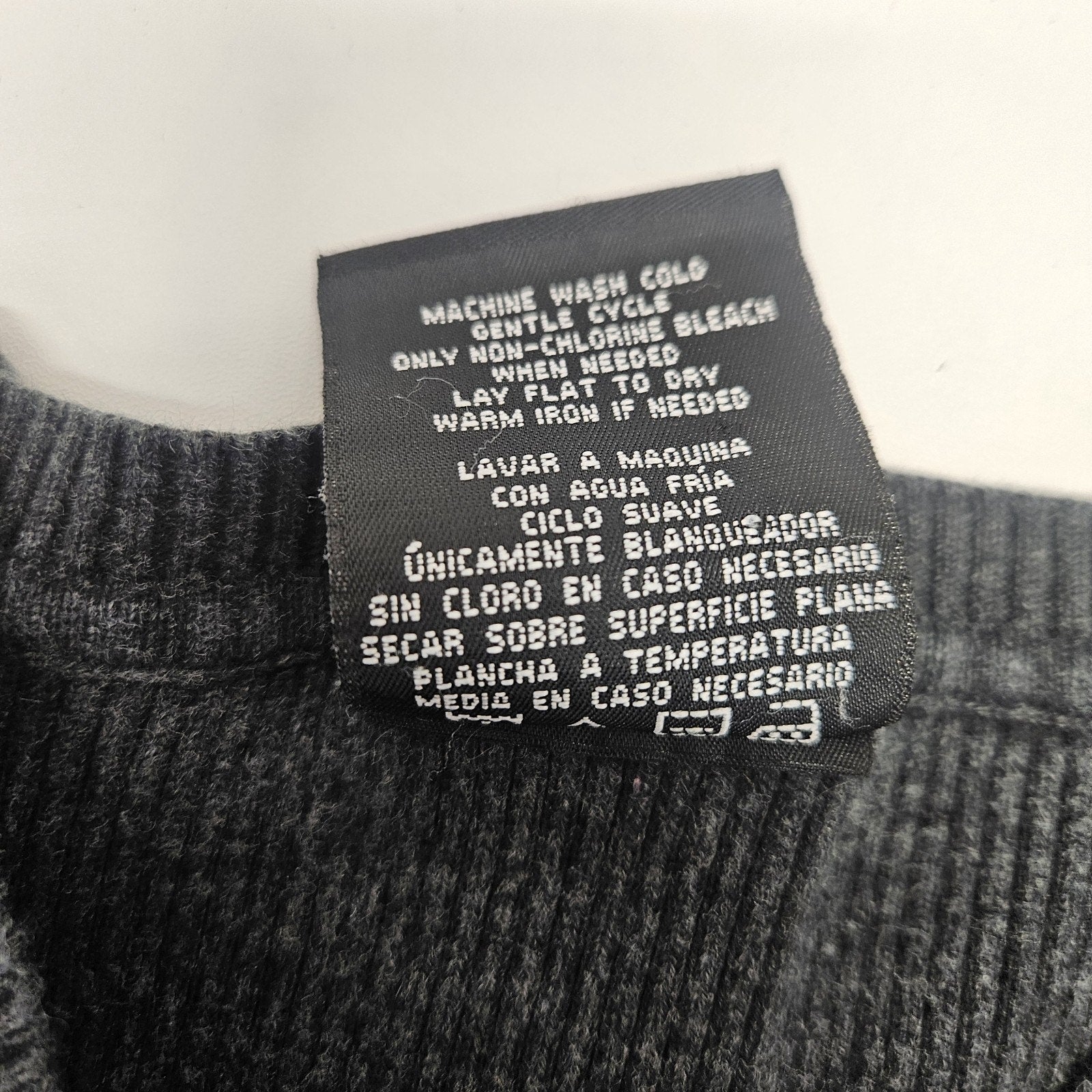 Vintage Y2K Men's Ralph Lauren Polo Jeans Co Striped Cotton Sweater Grey 2XL