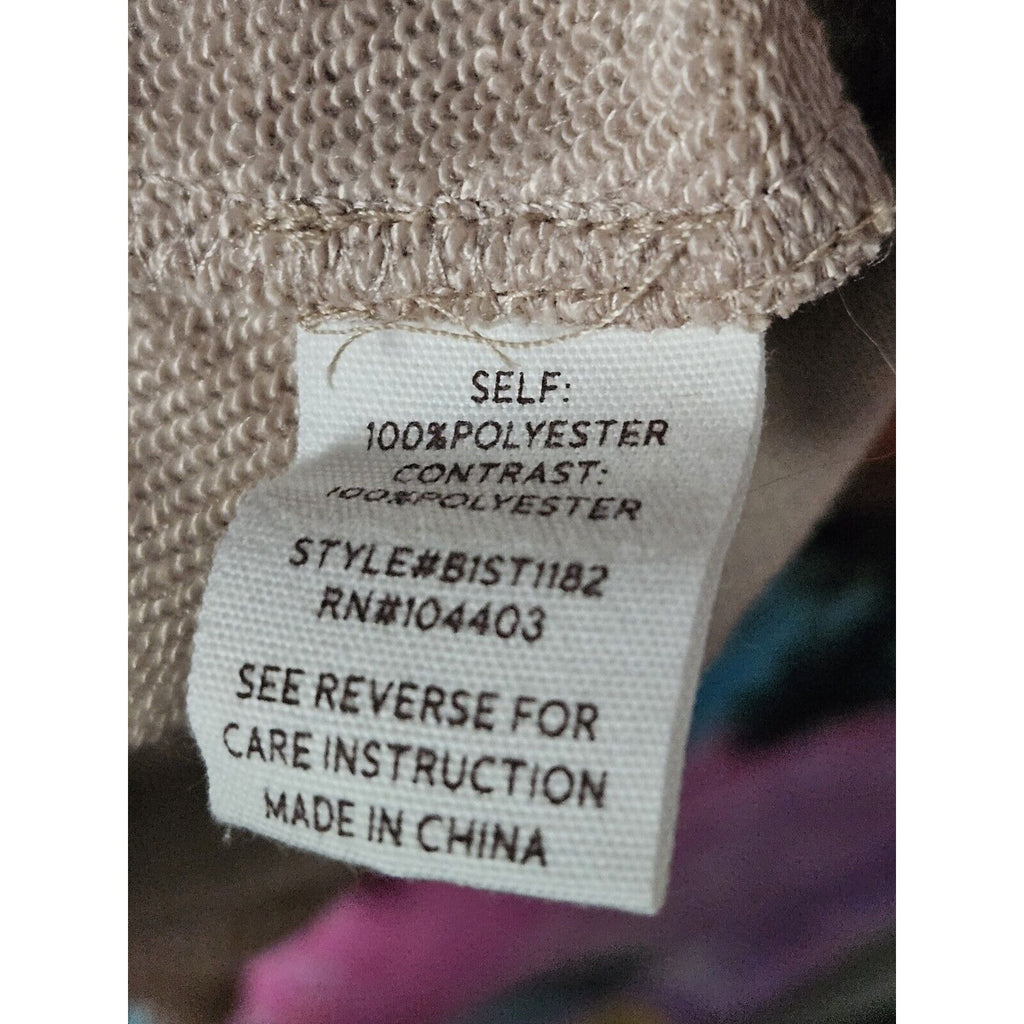 Blu Pepper Colorblock Womens Sweater Outside Seams Gray Cream Tan Size Large