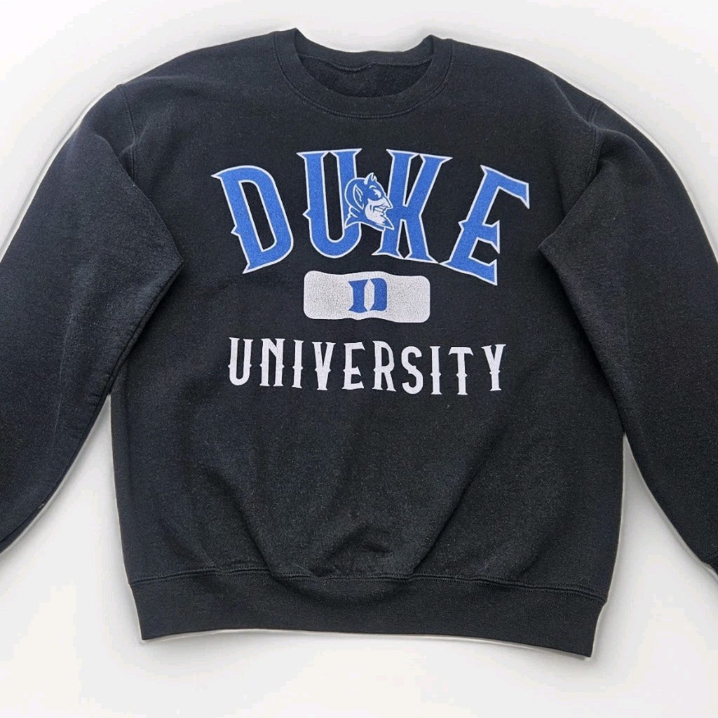 Vintage Duke Blue Devils Unisex Medium Gray College Classic Crew Sweatshirt